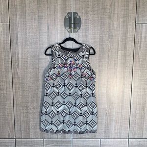 Free People New Romantics Black and White Beaded Tunic‎ Dress